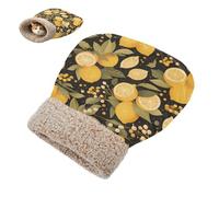 linqin Kittens' Sack Winter Chic Lemons Limes Black Cave Cat Bag Bed for Indoor Cats Cozy Plush Self-Warming