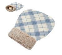 linqin Kittens' Sack Winter Grey Check Cat Bed Sleeping Bags for Indoor Cats for Small Dogs durables Self-Warming