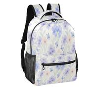 linqin Lilac Pastel Spring Bloom Adjustable Strap Casual Backpack S, Lilac Pastel Spring Bloom, S, Backpack