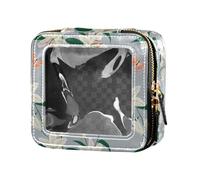 linqin Lily Flowers Garden Clear Cosmetic Bag Travel Toiletry Bag Leather Cosmetic Bag for Travel,Lily Flowers Garden, 1 Size, Lily Flowers Garden, 1 size