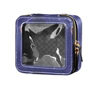 linqin Little Purple Chimpanzee Face Waterproof Clear Makeup Bag Toiletry Bags Leather Organizer Bags for Traveling, Little Purple Chimpanzee Face, One Size