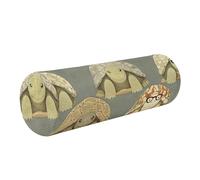 linqin Memory Foam Roll Cylinder Bolster Body Pillow with Washable Cover Ergonomically Designed for Head, Back, and Legs, Water TurtlesOneSize
