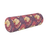 linqin Memory Foam Roll Pillow Cylinder Bolsters with Washable Cover Ergonomically Designed for Head, Back, and Legs, Funny Chicken FaceOneSize