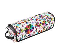 linqin Mexican Style Bright Hot Hair Tools Travel Bag with Heat Resistant Pad Waterproof Flat Curling Irong Travel Organizer for Flat Irons, Straighteners, Curling Irons Portable Organizer, Mexican