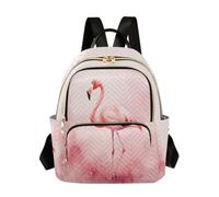 linqin Mini Backpack Purse with Multi Zipper Pocket, Flamingos Birds, M, Fashion Backpack