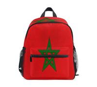 linqin Morocco Flag Pattern kids personalized backpack girls drawstring book bags with name tag for 4 year old mochilas para ni?as de 2 a?os