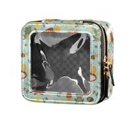 linqin Mushroom House Frogs Clear Makeup Bag for Purse Toiletry Bag with Zipper Cosmetic Bags Organizer for Flying, Mushroom House Frogs, One Size