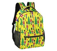 linqin Nutcracker Soldier Trees Adjustable Strap School Backpack S, Nutcracker Soldier Trees, S, Backpack
