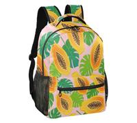 linqin Papaya Tropical Fruit Abstract Multi Pocket Backpack S, Papaya Tropical Fruit Abstract, S, Backpack