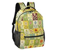 linqin Patchwork Quilt Floral Multi Pocket Backpack S, Patchwork Quilt Floral, S, Backpack