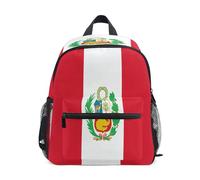 linqin Peru Flag kids mini backpack girls safety bookbag with name tag for kid para bebes varon