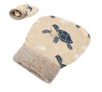 linqin Pet Calming Nest Winter Cute Turtles Cat Bag Sleeping Cuddle Cave for Indoor Pets Soft Plush Self-Warming