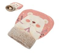 linqin Pet Tunnel Hideout Nest Winter Little White Bear Cat Bed Sleeping Bag for Indoor Pets Comfortable Self Warm