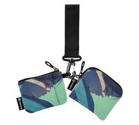 linqin Quiet Woman Women's Coin Wallet Card Holder Mini Fashion Zipper Purse Wallet with Keychain for Women Men 2 Packs, Quiet Woman, One Size
