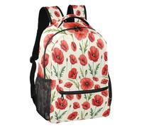linqin Red Poppies Flowers Adjustable Strap Backpack S, Red Poppies Flowers, S, Backpack