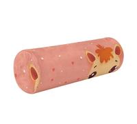 linqin Round Memory Foam Neck Pillow with Removable Cover Ergonomically Designed Back, Spine Relief, Cute Camel FaceOneSize