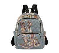 linqin Small Purse Backpack with Multi Zipper Pocket, Labradoodle Sitting Puppy, S, Fashion Backpack | Soft Touch Surface, Daily Life, Labradoodle Sitting Puppy