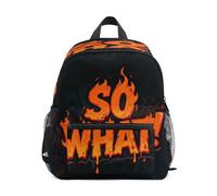 linqin So What Flame Art Text Design big kid backpacks drawstring bookbags with name tag for boys mochilas escolares para ni?as de 5 a?os