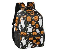 linqin Spooky Candy Pumpkin Adjustable Strap Backpack S, Spooky Candy Pumpkin, M, Backpack