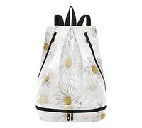 linqin Swim Bag Chamomile Waterproof Dry Bag Backpack Beach Bag for Women Men