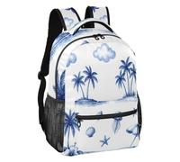 linqin Tropical Island Beach Adjustable Strap Casual Backpack S, Tropical Island Beach, M, Backpack