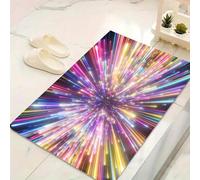 LinQton Geometric Door Mat Modern Geometric Hexagonal Doormat Black White Checkered Carpet Abstract Plaid Grid Stereoscopic Brick Wall Design Non-Slip Entry Mat (120x180cm,Color 10)