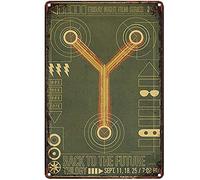 LINQWkk Original Retro Design Back to the Future Tin Metal Signs Wall Art | Thick Tinplate Print Poster Wall Decoration