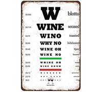 LINQWkk Rustic Retro Metal Tin Sign Optometrist Community Wine Eye Chart Gardener,Vintage Metal Tin Sign Wine Lovers,Gift For Her, Wall Decor For Bars,Home Beer 12X8 Inch