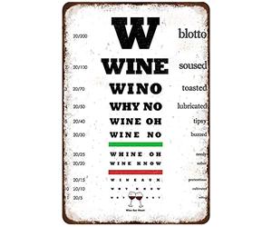 LINQWkk Rustic Retro Metal Tin Sign Optometrist Community Wine Eye Chart Gardener,Vintage Metal Tin Sign Wine Lovers,Gift For Her, Wall Decor For Bars,Home Beer 12X8 Inch