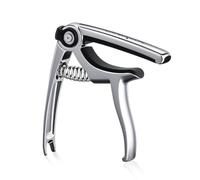 Linrax C4 Guitar Capo, 4 in 1 Capo Pick Holder Bridge Pin Puller String Cutter, Universal Clamp Capo for Acoustic Guitar Electric Guitar Bass Ukulele Banjo Mandolin, Guitar Accessories, Silver