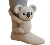 LinRim Animal Socks for Kids & Adults - Handmade Playing Animals (Small Panda, Cat) - For Birthdays & Animal Enthusiasts, koala, One size