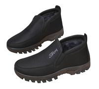 LinRim Men's Football Shoes 41 Fashion in the Cold Black Short, black, 10 UK