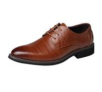 LinRim Suit Shoes Oxford Shoes Men's Classic Business Derby Shoes Wedding Shoes Black Blue Red White Brown Yellow Gold Grey Wine 39-48, Yellow E, 9 UK