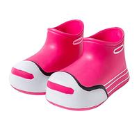 LinRim Winter Shoes 36 Colourful Rain Boots Comfortable Non-Slip Rain Day Wear Silver Boots, Red (watermelon red), 1/1.5 UK