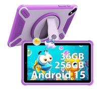 LINROM 7 inch Tablet, 36GB RAM 256GB ROM (Expandable SD), Android 15 tablet, Parental Control, FHD Screen, 6580mAh, 5MP+2MP, 5Ghz WiFi 6, Bluetooth 5, Educational Tablet (Purple)