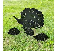 Lin's Wood 4 Pieces Metal Hedgehog Garden Metal Stakes, Hollow Garden Animal Ornament, Outdoor Decorative Stake Accessories And Lawn Ornaments - Ornamental Gardening Stakes For Decoration.