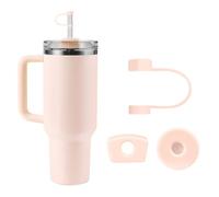 Linsaner Silicone Straw Toppers are Compatible with Stanley Cup Accessories Set for 2.0, 30 oz /40 oz Tumblers with Stanley Straw Cover,for Stanley Straw,Straw Covers (1-Pack,Nectarine)