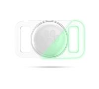 Linsaner Waterproof Dog Collar Holder for AirTag 1st & 2nd Gen, No Dangle Silicone Case for Apple Air Tag, Full Cover Paw Print GPS Tracker Protective Accessories for Pet Puppy Cat, Clear