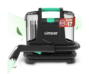Linsar - Carpet Cleaner - Portable Carpet Washer & Vacuum Machine - 1L Dual Tank Technology - Wet & Dry Vacuum Cleaner for Car Seat, Sofa, Upholstery & Stair - with 2 Accessories - 400 Watt