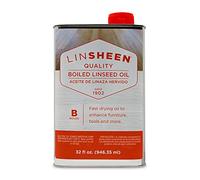 LinSheen Boiled Linseed Oil - Fast Drying Flaxseed Wood Treatment to Rejuvenate and Restore Outdoor and Indoor Wood Furniture, Floors and Sports Equipment, Quart