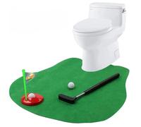 LINSIBEI Toilet Golf Game Set Funny Toilet Mini Golf Set Practice Mini Golf in Any Restroom/Bathroom Great Toilet Time Funny Gag Gifts for Golfer