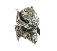 LINSION 925 Sterling Silver Vampire Skull Mens Biker Ring Rocker Ring TA103A UK Size P½~Z5