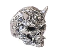 LINSION Cupronickel Black Myth Jewellery Huge Red Boy Rock Ring CP515 Open UK Size P½~Z5 (UK T½ (62.1mm))