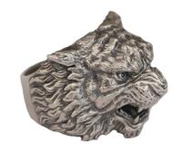 LINSION Handmade 925 Silver King of Tiger Ring Gothic Men`s Statement Ring TA396A 3 Models UK Size N½~Z6 (Model L, UK Z2(71.7mm))