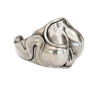 LINSION Sexy Devil Hips Cupronickel Ring Punk Buttocks Ass Ring CP270 UK Size N½~Z4 (UK P½ (57mm))