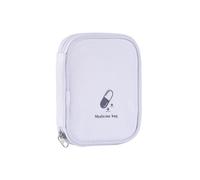 Linsiter Portable large First Aid Pouch, Empty Travel Medicine Bag Double Zippers Handy Pills Pocket for Travel School Home (White)