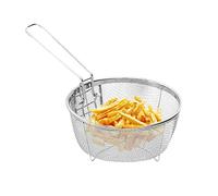 Linsition Frying Basket for Pot with Handle - Strainer with Handle Blanching Basket for French Fries, Chicken and Fish, Home Accessories For House Cooking