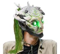 Linsition Old Man Face Cover Full Head Realistic Cosplay Costume