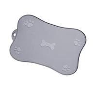 Linsition Pet Placemat - Silicone Pet Placemat Bone Shaped | Cat Dog Feeding Bowl Mats with Raised Edge to Prevent Food or Water from Spilling
