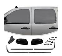 Linskip 21PCS Black Exterior Combo Kits Compatible with 2007-2013 Chevy Avalanche Suburban Tahoe Silverado & GMC Sierra 1500 2500HD 3500HD, Door Handle/Window Frame Molding/Antenna/Side Mirror